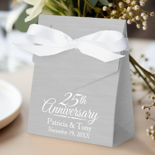 25th Wedding Anniversary Personalized Favor Box