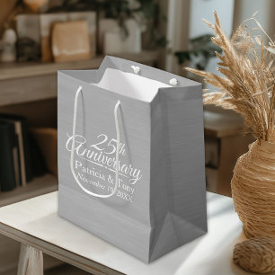 25th Wedding Anniversary Personalized Medium Gift Bag