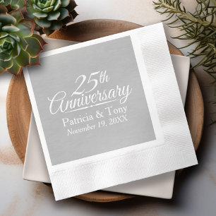 25th Wedding Anniversary Personalized Napkin