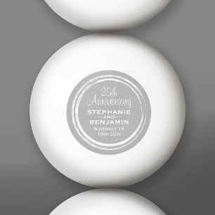 25th Wedding Anniversary Personalized Ping Pong Ball