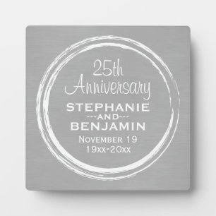 25th Wedding Anniversary Personalized Plaque