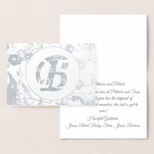 25th Wedding Anniversary Silver Foil Greeting Card