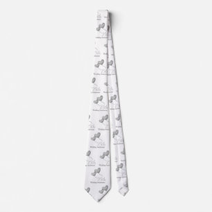 25th Wedding Anniversary silver heart balloon Tie