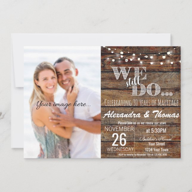25th Wedding Anniversary, We Still do Anniversary Invitation (Front)