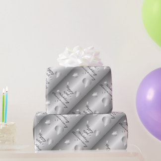 25th Wedding Anniversary Wrapping Paper