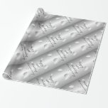 25th Wedding Anniversary Wrapping Paper<br><div class="desc">Gift wrap for a 25th wedding anniversary present. You can customise this wedding anniversary present wrapping paper with any text of your choice. Should you require any help with customising then contact us through the message link on this page. Silver 25th wedding anniversary gift wrap</div>
