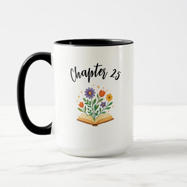 25th Years personalized gift,Custom mug for 25th b (Left)