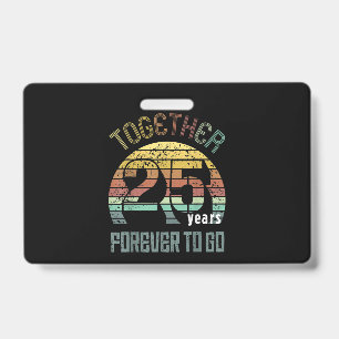 25th Years Wedding Anniversary Badge