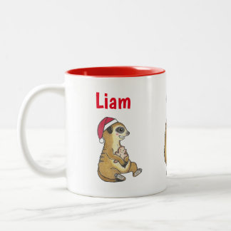 '25ver. Cute 4 Meerkats Christmas Holiday Mug