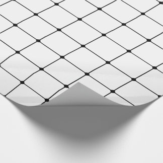 260216 Grid - Black on White Wrapping Paper