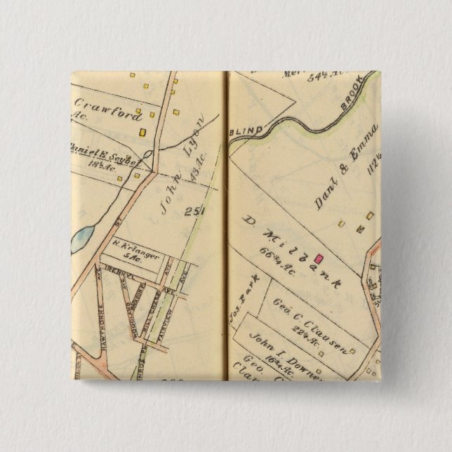 260261 Rye, Harrison 2 Inch Square Button (Front)