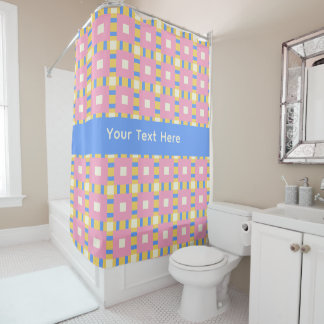 26038B Geometric Square Medallion Pink Yellow Blue