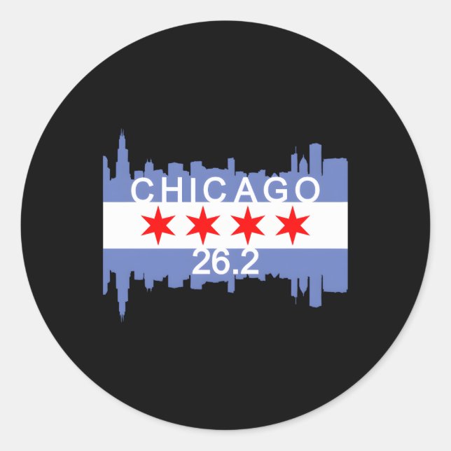 262 Mile Marathon Runner Chicago Running Classic Round Sticker (Front)