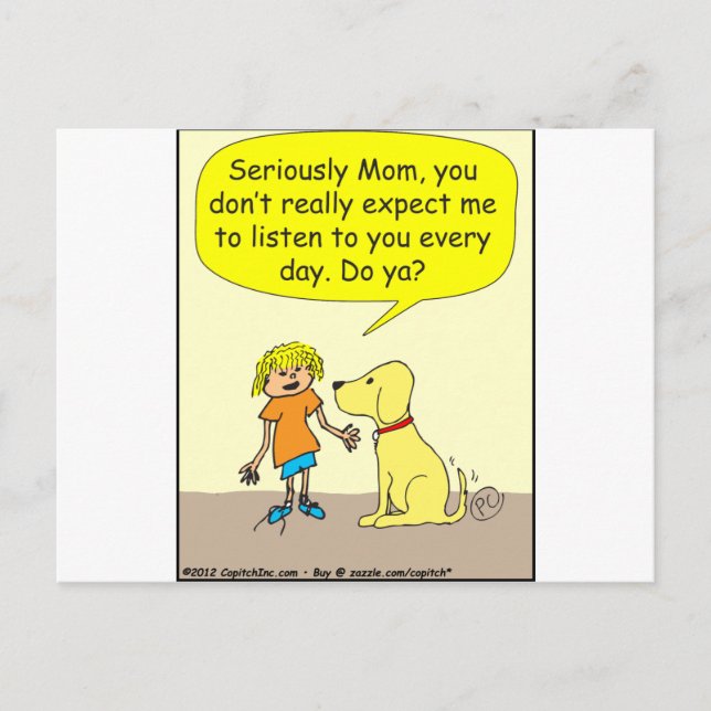 265 Seriously mom Cartoon Postcard (Front)