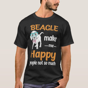 266 Beagle Make Me Happy T-Shirt