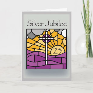 2681 Congratulations 25th Anniversary,  Relgious Card