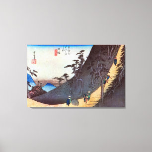 26. 日坂宿, 広重 Nissaka-juku, Hiroshige, Ukiyo-e Canvas Print