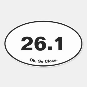 26,1 Autocollant drôle de marathon