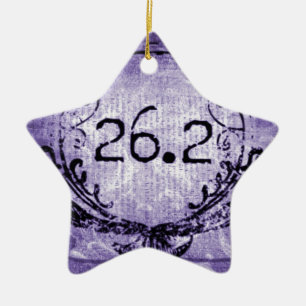 26.2 Crest Purple Ceramic Ornament