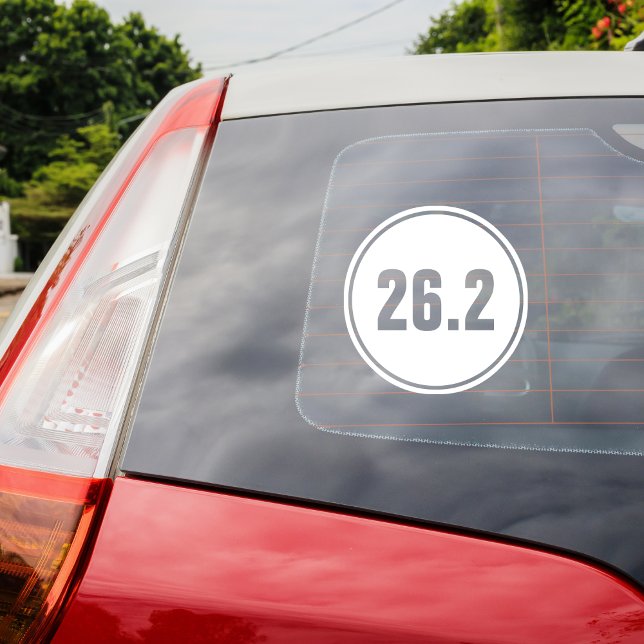 26.2 Full Marathon Black White Window Cling (Creator Uploaded)