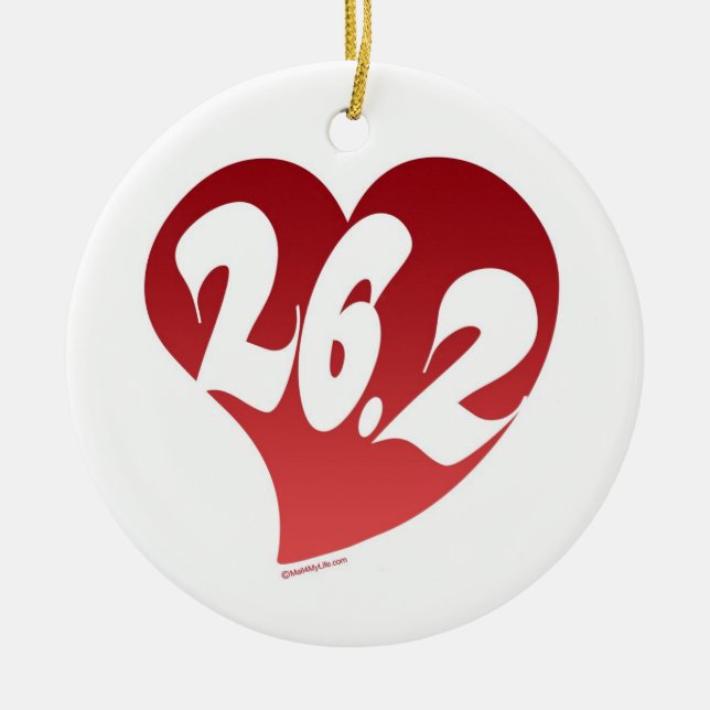 26.2 Heart Ceramic Ornament (Front)