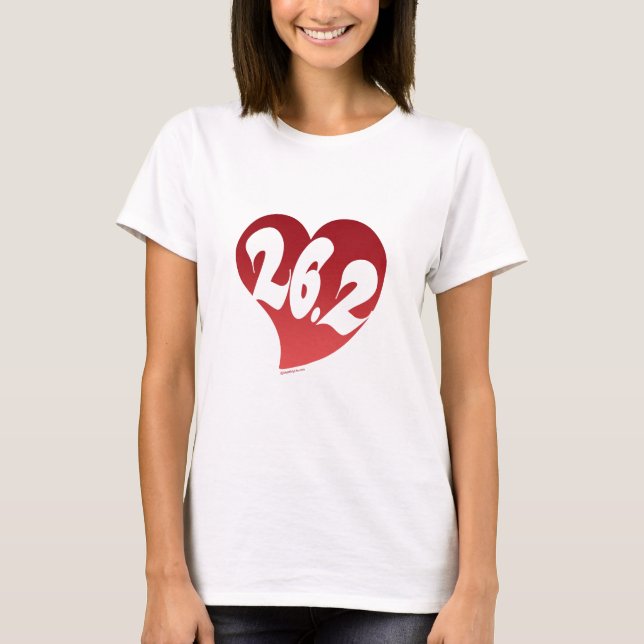 26.2 Heart T-Shirt (Front)