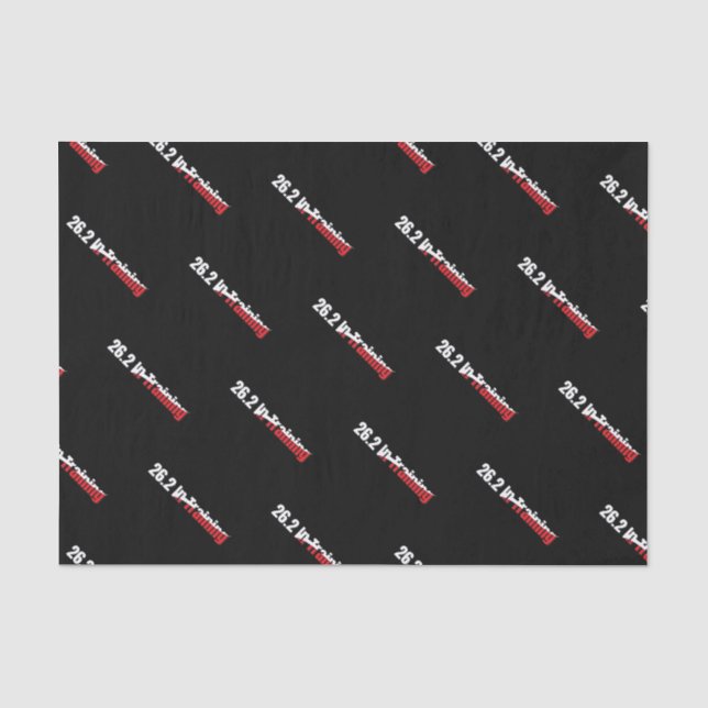 26.2 in Training Abstract Marathon Running Tissue Paper (Front)