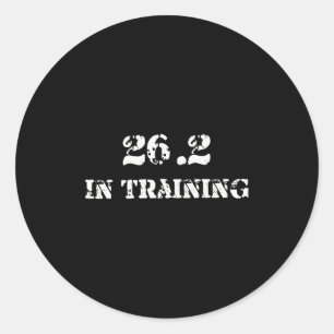 26.2 In Training Marathon Runner Running Classic Round Sticker