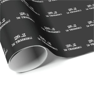 26.2 In Training Marathon Runner Running Wrapping Paper