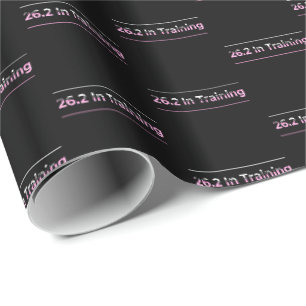 26.2 in Training Marathon Running Typography Wrapping Paper