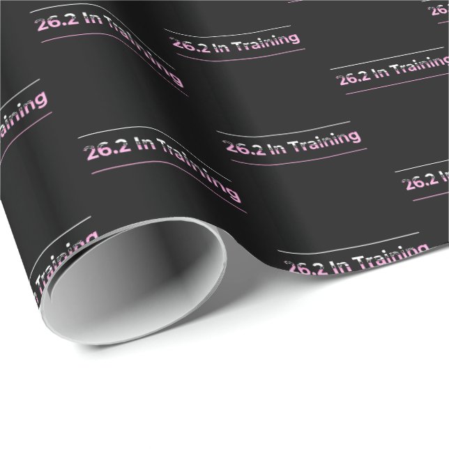 26.2 in Training Marathon Running Typography Wrapping Paper (Roll Corner)