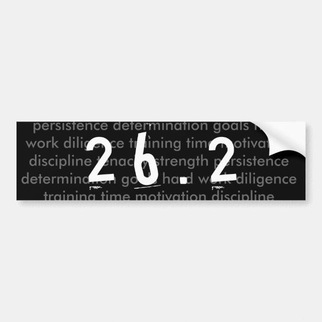 26.2 marathon bumper sticker (Front)