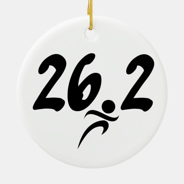 26.2 marathon ceramic ornament (Back)