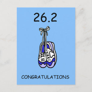 26.2 Marathon Congratulations for Him. Postcard