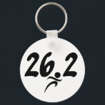 26.2 marathon keychain<br><div class="desc">26.2 marathon with running dot symbol.</div>