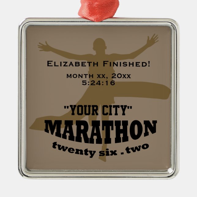 26.2 Marathon Ornament (Front)