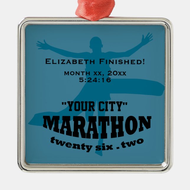 26.2 Marathon Ornament (Front)