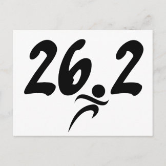 26.2 marathon postcard
