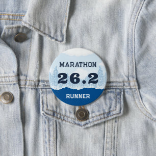 26.2 Marathon Runner Gift 3 Inch Round Button