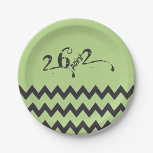 26.2 marathon runner Zigzags Paper Plate