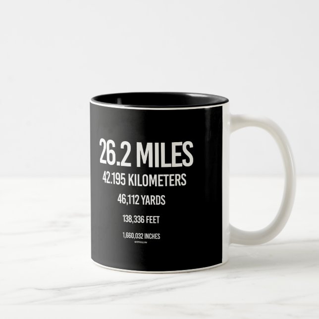 26-2 Mile Measurements -   Running Fitness -.png Two-Tone Coffee Mug (Right)