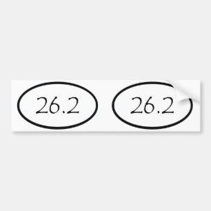 26.2 oval bumper sticker