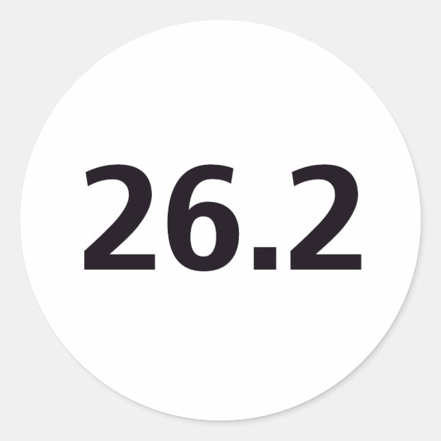 26.2 round classic round sticker (Front)
