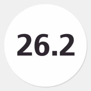 26.2 round classic round sticker
