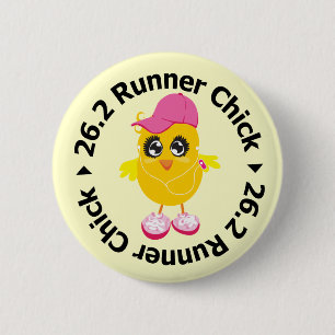 26.2 Runner Chick 2 Inch Round Button