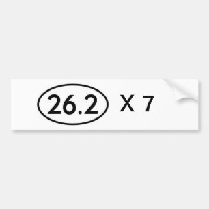 26,2 serial marathoner bumper sticker