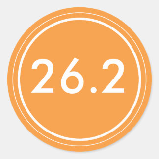 26.2 Sticker | Orange and white