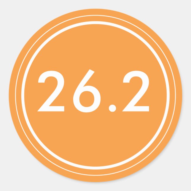 26.2 Sticker | Orange and white (Front)