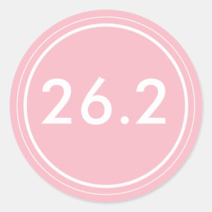 26.2 Sticker   Pink with white