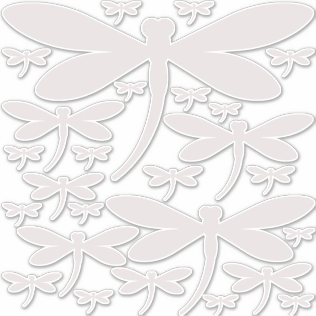 26 Dragonfly Vinyl Stickers | Neutral Colour (Front)